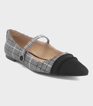 Who What Wear + Nellie Plaid Mary Jane Flats