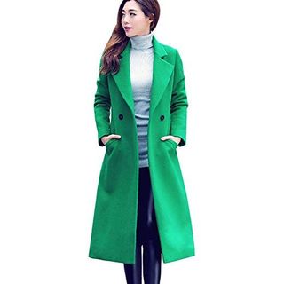 Sunyastor Women Coats + Long Woolen Coat