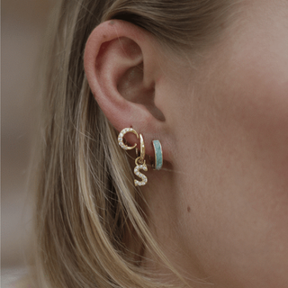 Bonito Jewelry + Initials Huggie Earriings