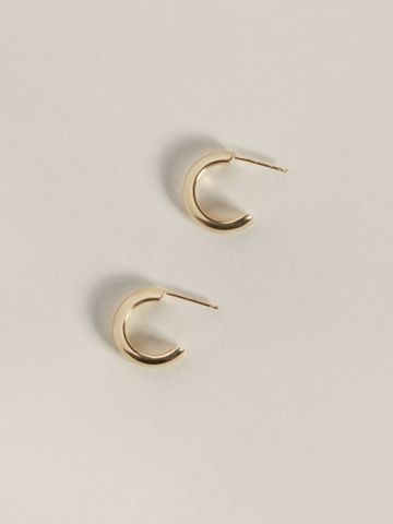 24 Small Hoop Earrings You'll Never Have to Take Off | Who What Wear