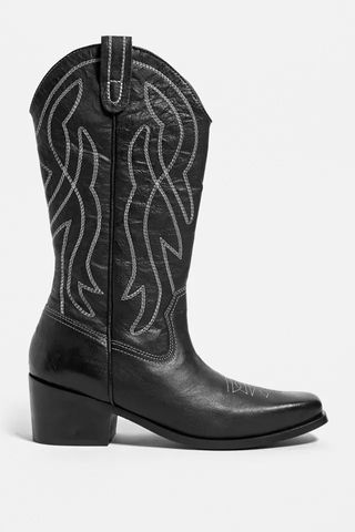 Urban Outfitters + Cass Western Black Boot