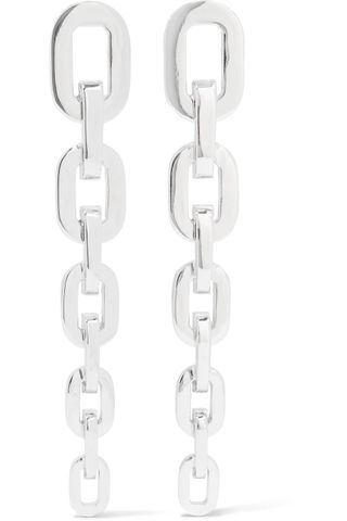 Jennifer Fisher + Chain Link Silver And Rhodium-plated Earrings