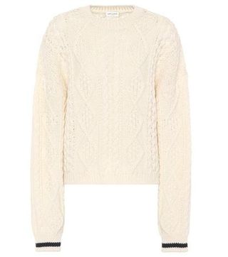 Saint Laurent + Wool Cable-Knit Sweater