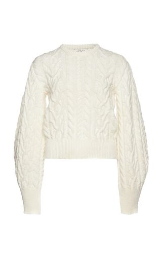 Attico + Cable-Knit Wool Sweater