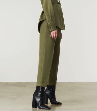 Victoria Beckham + High-Waist Pleat Trouser