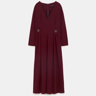 Zara + Button-Up Dress