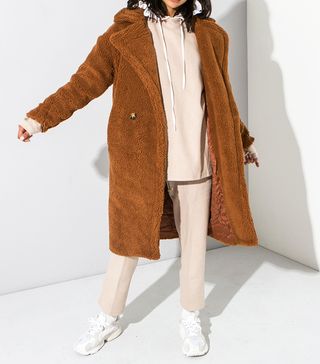 Oh Hey Girl + Warm Brown Teddy Coat