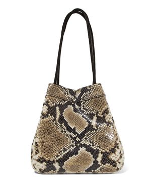 Rejina Pyo + Rita Snake-Effect Leather Bucket Bag