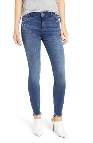 DL1961 + Florence Instasculpt High Waist Raw Step Hem Skinny Jeans