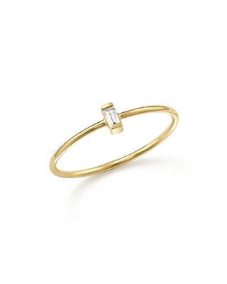 Zoe Chicco + 14K Yellow Gold Baguette Diamond Ring