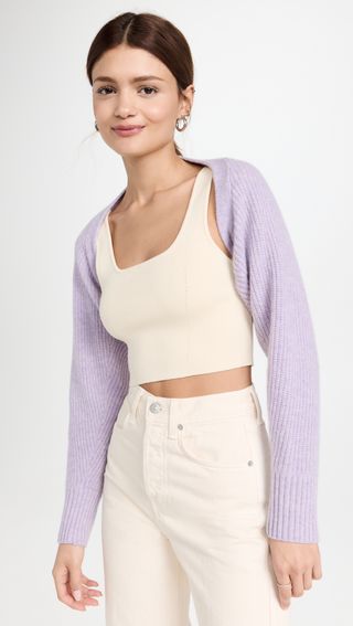 White + Warren + Cashmere Ribbed Shrug