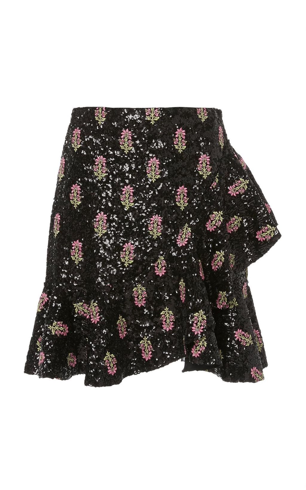 Jupe Noire En Dentelle Et Paillettes Studio - Taille S - Longueur Midi - Neuf Sans étiquette
