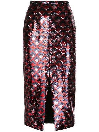 Rochas + Sequin Midi Skirt