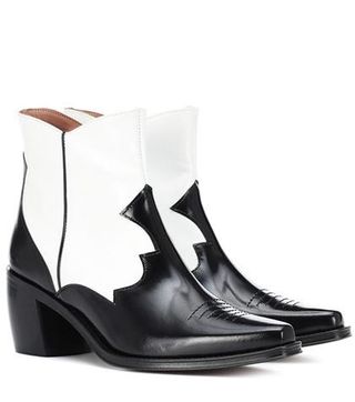 AlexaChung + Leather Cowboy Boots