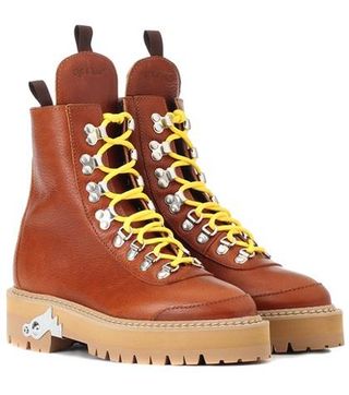 Off-White + Leather Hiking Boots