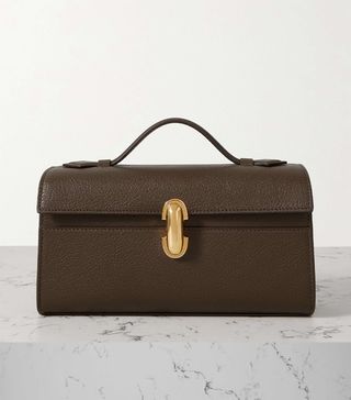 Savette + Symmetry Pochette Textured-Leather Tote