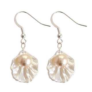 Muzhe + Bright Color Pearl Sea Shell Drop Earring