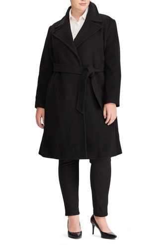 Lauren Ralph Lauren + Wool Blend Wrap Coat
