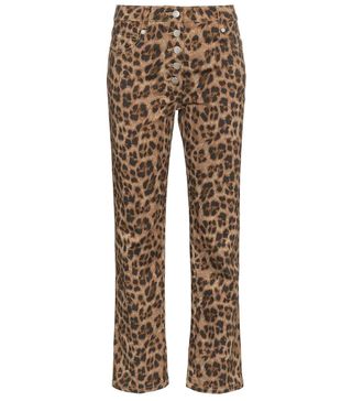Miaou + Junior Leopard Print Slim Trousers