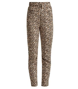 Rebecca Taylor + Leopard Print Slim Leg Trousers