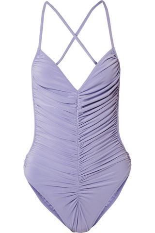 Norma Kamali + Butterfly Mio Ruched Swimsuit