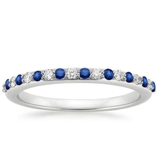 Brilliant Earth + Petite Shared Prong Sapphire and Diamond Ring