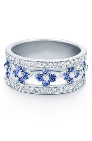 Kwiat + Jasmine Sapphire and Diamond Band Ring
