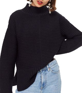 Topshop + Mock Neck Sweater