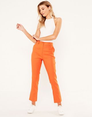 Glassons + Skinny Fit Stretch Linen Pant
