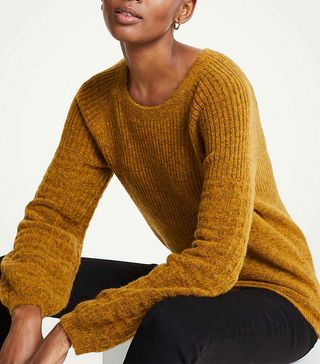 Ann Taylor + Stitched Balloon Sleeve Sweater