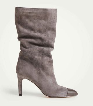 Ann Taylor + Amira Suede Heeled Boots