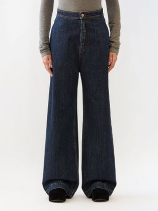 Loewe + High-Rise Wide-Leg Jeans