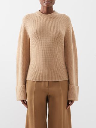 Sasuphi + Ribbed-Knit Oversized Cashmere Sweater