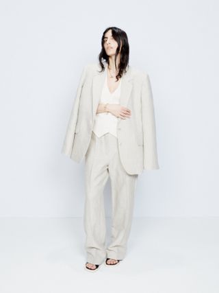 Raey + Relaxed Linen-Blend Tailored Trousers