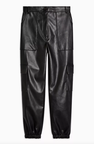 Topshop + Faux Leather Utility Pants