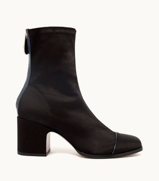 Nomasei + Aria Ankle Boots in Stretch Satin