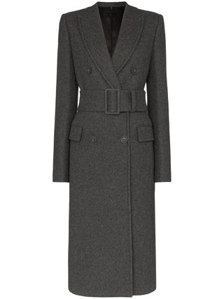 Helmut Lang + Belted Double-Breasted Coat