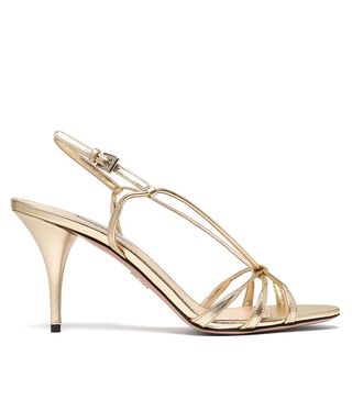 Prada + Metallic Sandals