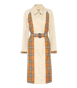 Burberry + Vintage Check Cotton Trench Coat