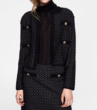 Zara + Jacquard Jacket