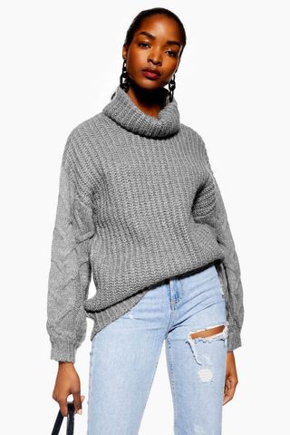 Topshop + Cable Knit Jumper by Native Youth
