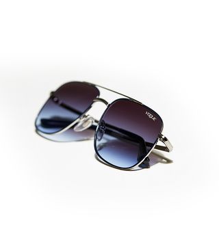 Vogue Eyewear + Blue & Purple Rectangle Sunglasses
