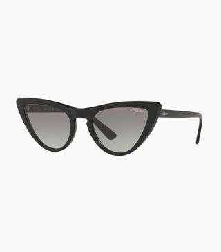 Vogue Eyewear + Black Cat Eye Sunglasses