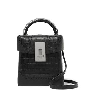 The Volon + Great L Alice Laser-Cut Croc-Effect Leather Shoulder Bag