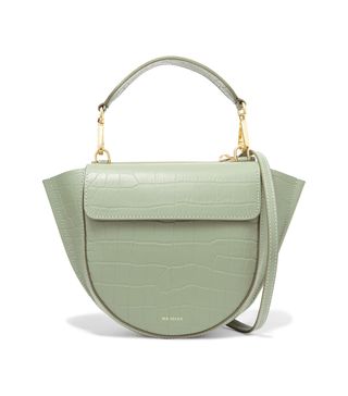 Wandler + Hortensia Mini Croc-Effect Leather Shoulder Bag