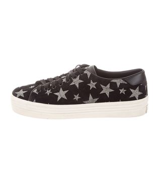 Saint Laurent + Star-Embroidered Sneakers