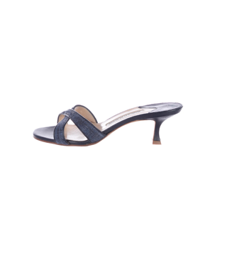 Manolo Blahnik + Woven Slide Sandals