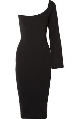 Solace London + The Fiorella One-Shoulder Stretch-Knit Dress