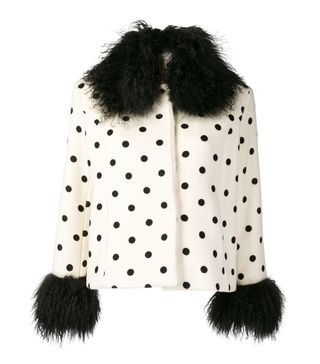 Saks Potts + Polka Dot Fur-Trimmed Jacket