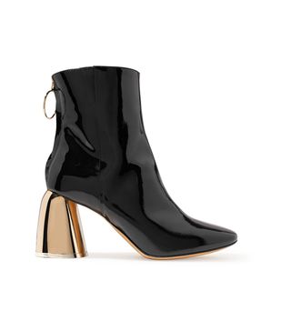Ellery + Patent-Leather Ankle Boots